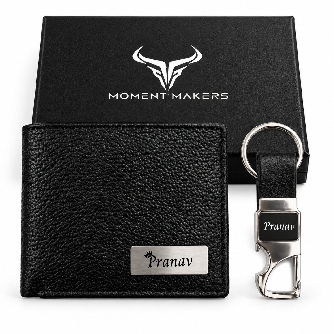 Premium Wallet + Hook Keychain Combo