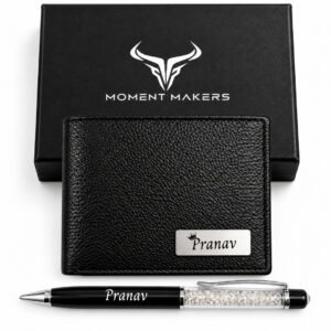 Premium Wallet + Crystal Pen Combo